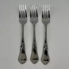 Lot of 3 Dalia Forks Clavel Pattern Stainless Steel 7 1/2" Made in Spain