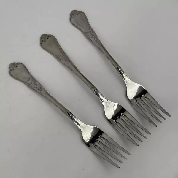 Lot of 3 Dalia Forks Clavel Pattern Stainless Steel 7 1/2" Made in Spain