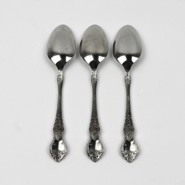 Lot of 3 International Silver La France Pattern Teaspoons Stainless 6.25 Inches