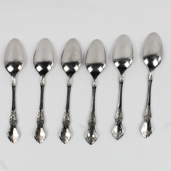 Set of 6 International Silver La France Oval Soup Spoons Stainless 7.25 Inches