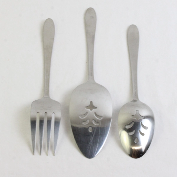Oneida Community Estate Monogram Serving Set Stainless Steel Flatware Satin