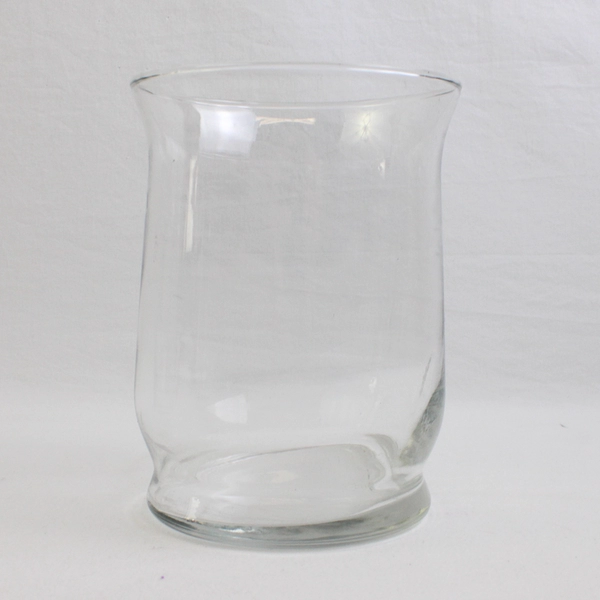 Lot of 4 Clear Glass Hurricane Vases 6" Tall Decorative