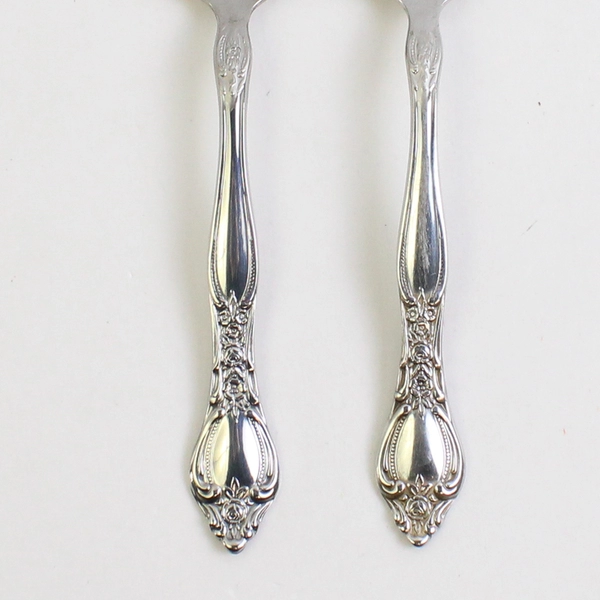 A Lot of 2 Miracle Maid MMA2 Pattern Sugar Spoons Stainless Steel 6 Inches