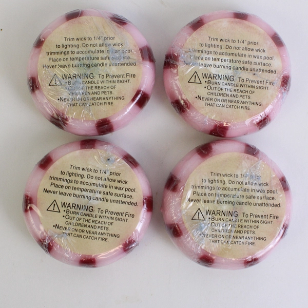 Zodax Old Fashioned Sweets Christmas Floating Candles Burgundy And Pink