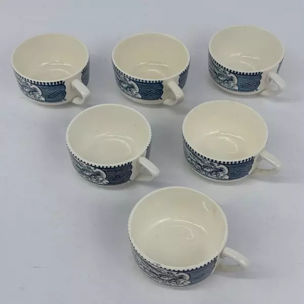 Set of 6 Royal China Currier & Ives Horse And Carriage Coffee Cups