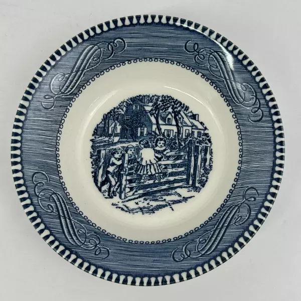 Set of 3 Royal China Currier & Ives The Old Farm Gate Fruit Bowls