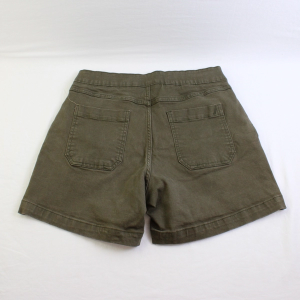 Nautica Jeans Women's Olive Green Stretch Waist Shorts Size Small