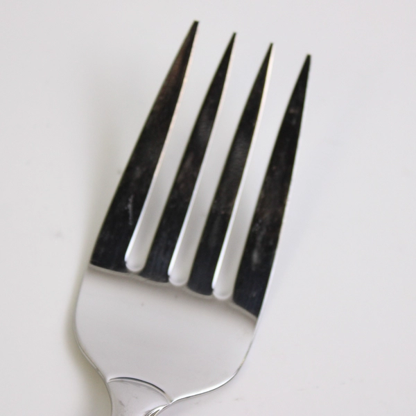 Lot of 4 Oneida Satin Sand Dune Stainless Cold Meat Serving Forks 8.5 Inches