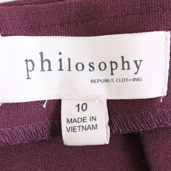 Philosophy Republic Clothing Wine Red Midi Pencil Skirt Women's Size 10