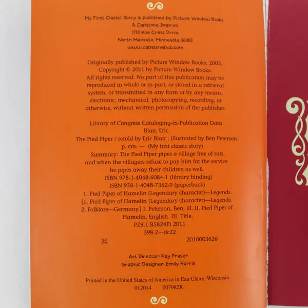 The Pied Piper by Eric Blair 2011 Children's Book - Pre-Owned Classic