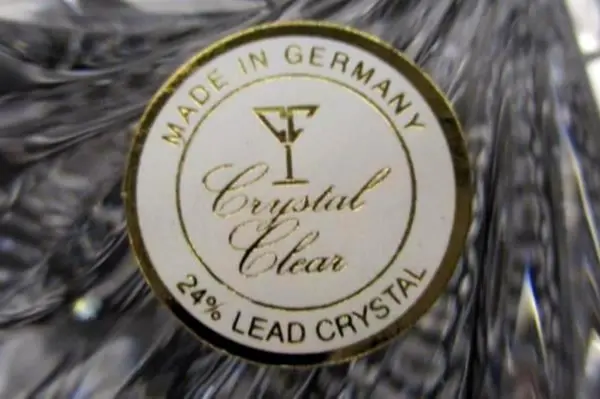 Set of 2 German Lead Crystal Heart Trinket Boxes by Anna Hutte