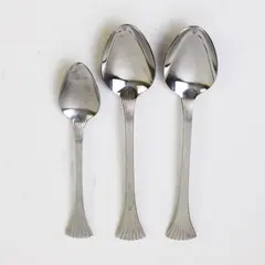 3 PC Set of Reed & Barton Bretton Woods-Shell Stainless Steel Spoons