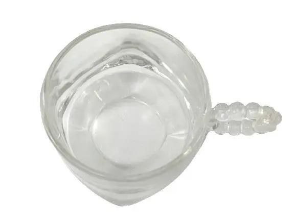 Lot of 2 Hazel Atlas 1305 Snack Cups Clear Beaded Handles Hobnob Replacements