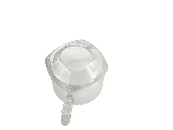 Lot of 2 Hazel Atlas 1305 Snack Cups Clear Beaded Handles Hobnob Replacements