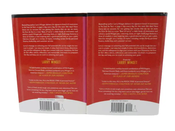 Lot of 2 No Time for Tact by Larry Winget 2009 HC with DJ Very Good Condition