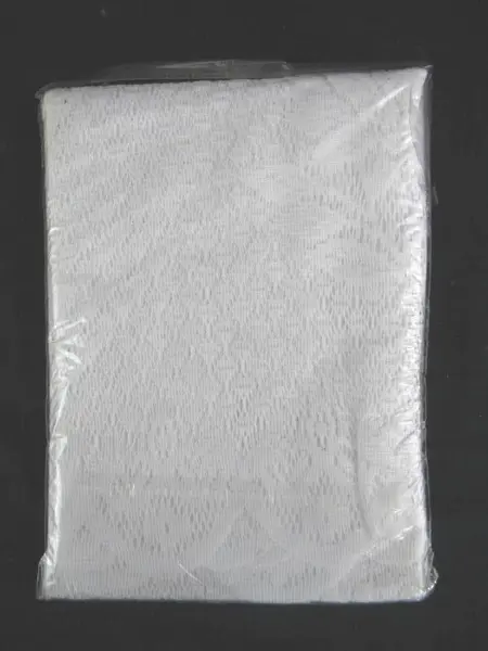 Vintage American Crafts Curtain Panels 2 Tiers White Lace Floral Scalloped Trim