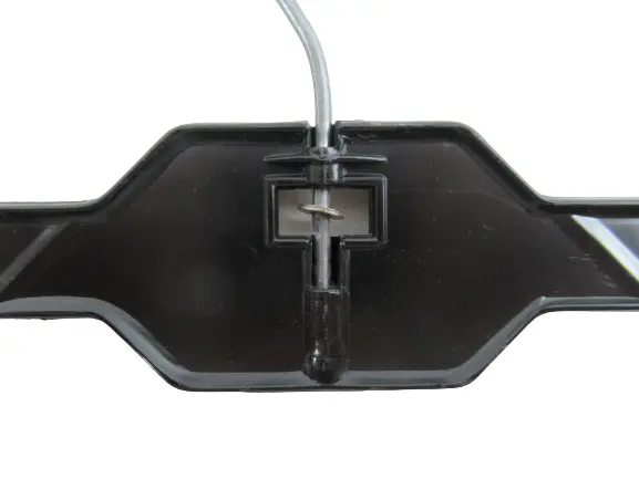 Lot of 10 Retail Pants Hangers Clips Standard Adult Size Black Plastic Metal