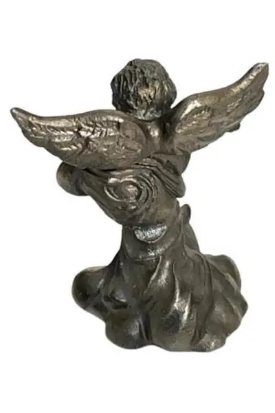 Perth Pewter Cherub Angel with Mandolin Miniature Figurine 1.25" Collectible