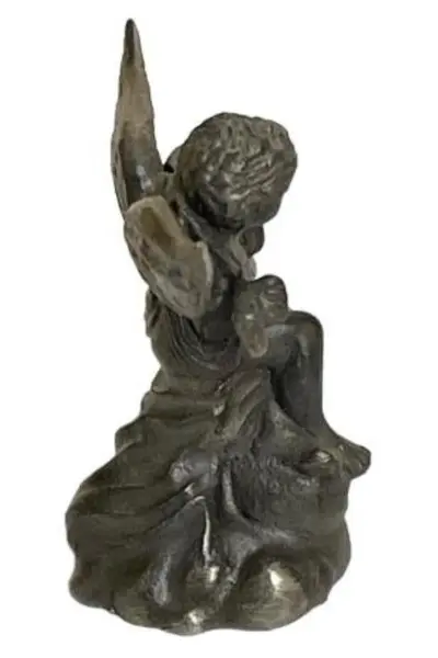 Perth Pewter Cherub Angel with Mandolin Miniature Figurine 1.25" Collectible