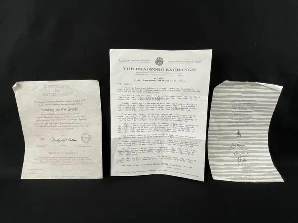 Lot of 5 COA for Collector Plates - Reco Rockwell Art & Elvis Memorabilia