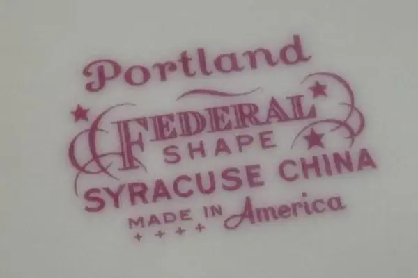 Set of 2 Vintage Syracuse China Bread Plates USA Federal Shape Floral