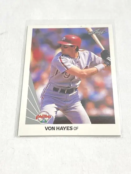 Vintage 1990 Leaf Von Hayes Baseball Card #52 Philadelphia Phillies