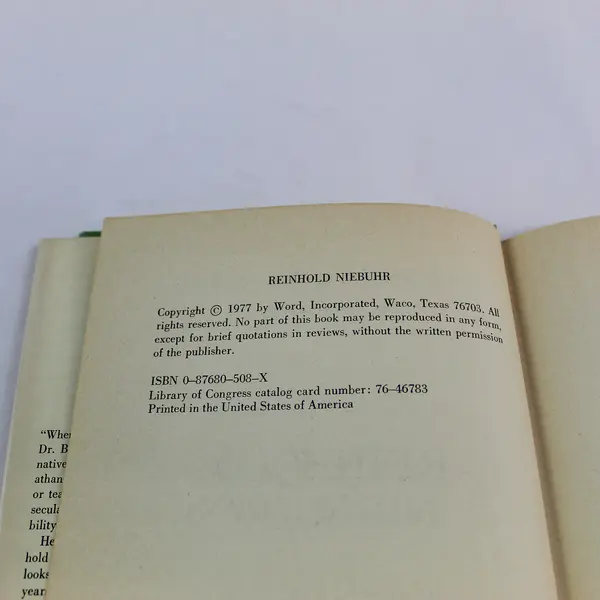 Vintage Reinhold Niebuhr by Bob E. Patterson Hardcover 1977 with Dust Jacket