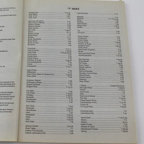 Snyder's Antique Auto Parts 2002-03 Catalog Collectible Book, Good Condition