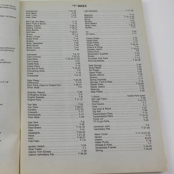 Snyder's Antique Auto Parts Book 2001-2002 Collectible Pre-Owned Ohio