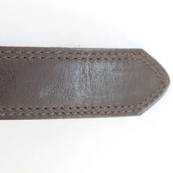 Women's Western Belt Buckle Size 6P Brown Gold Toned 31" Long Pre-Owned