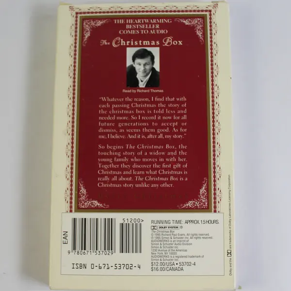 The Christmas Box Audiobook Cassette by Richard Paul Evans 1995 Edition