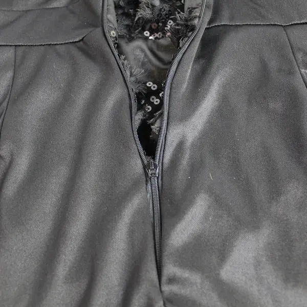 Forever Dress Women's M Black Sleeveless Sequin Zip Party Dress - Very Good!