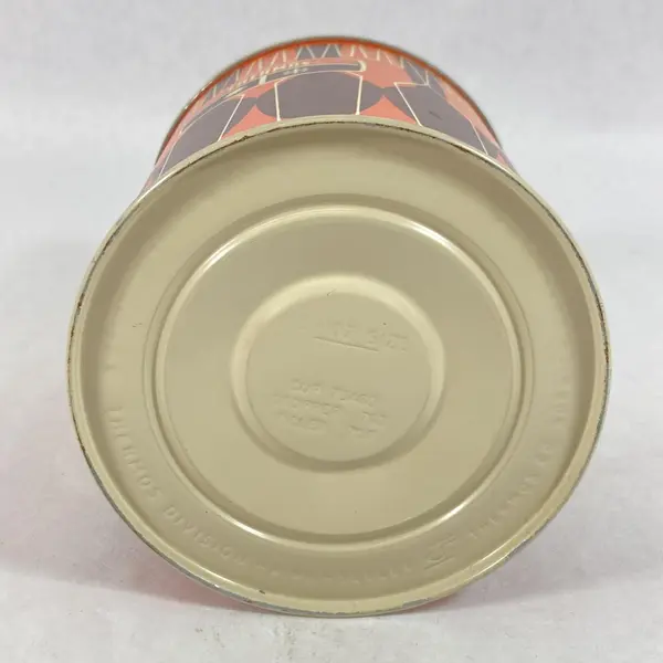 Vintage 1971 King Seeley 10 Ounce Thermos Orange Brown Beige Knife and Fork 7063