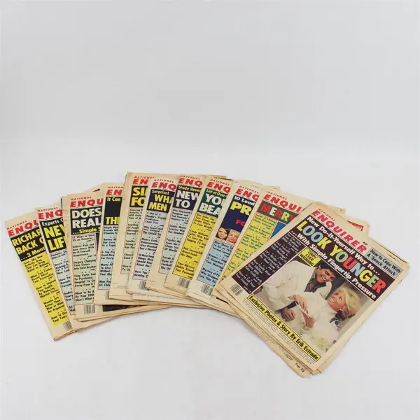 Vintage Lot Of 11 National Enquirer Gossip Magazine Tabloids 1979 - 1980