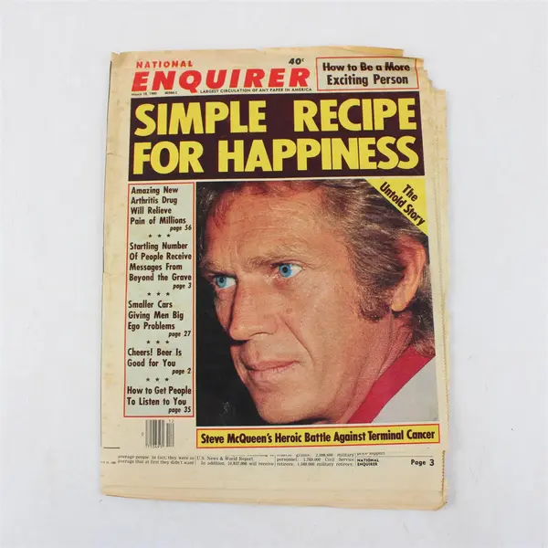 Vintage Lot Of 11 National Enquirer Gossip Magazine Tabloids 1979 - 1980