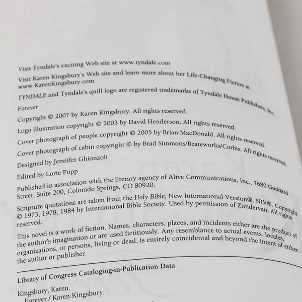 Forever by Karen Kingsbury Baxter Family Drama - First Born Series #5 2007 PB