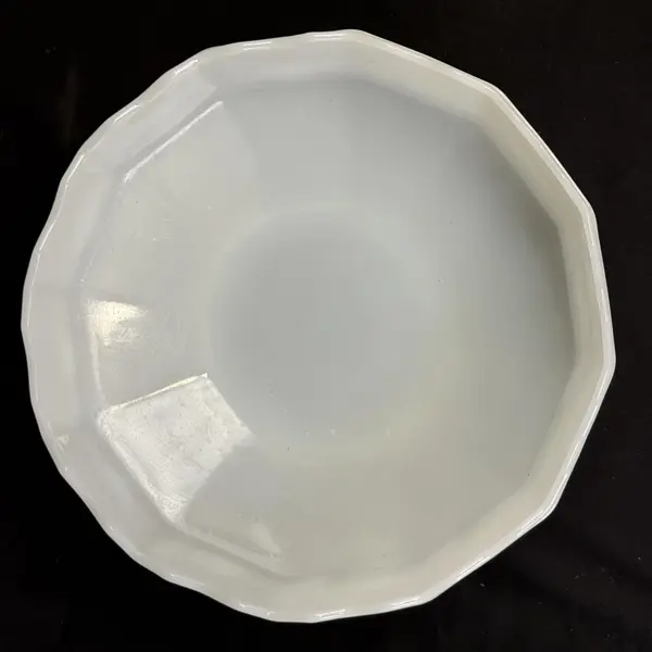 Vintage Anchor Hocking Fire King White Milk Glass Pedestal Bowl 10"