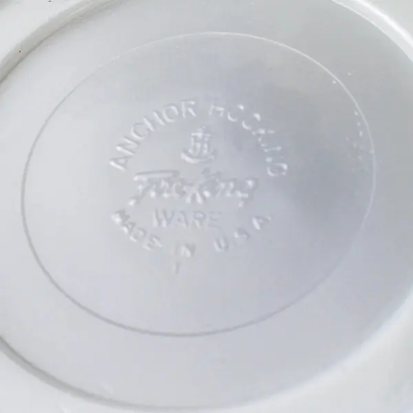 Vintage Anchor Hocking Fire King White Milk Glass Pedestal Bowl 10"