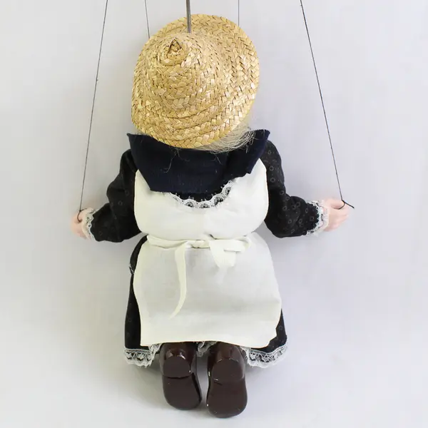 Vintage Hanza Old Woman Marionette Prague Czech Republic 12 inch