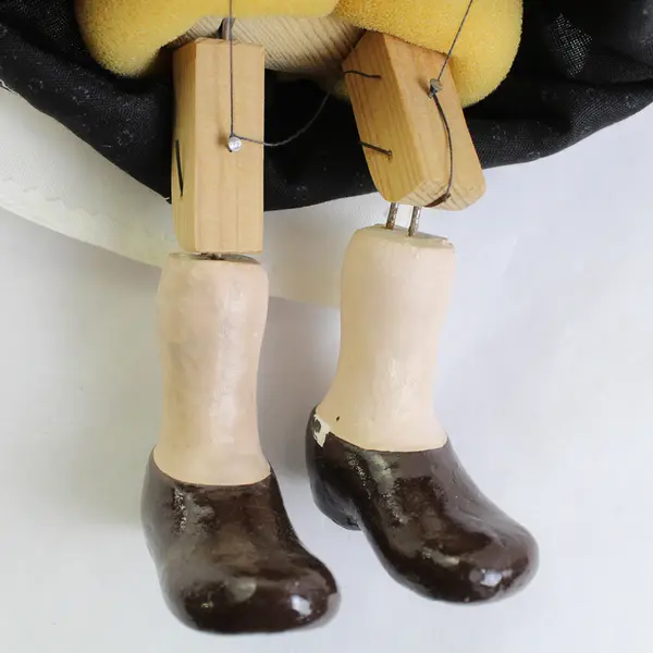 Vintage Hanza Old Woman Marionette Prague Czech Republic 12 inch