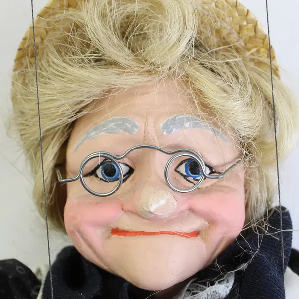 Vintage Hanza Old Woman Marionette Prague Czech Republic 12 inch