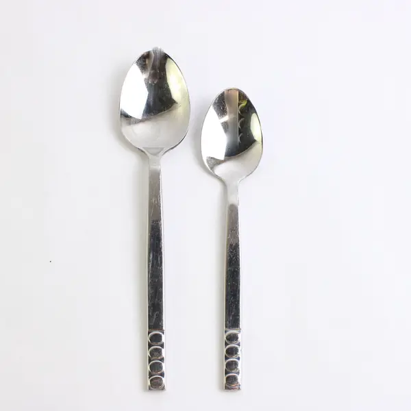 5 Piece Place Setting Pier 1 Imports Portfolio 18/8 Stainless Steel Circles