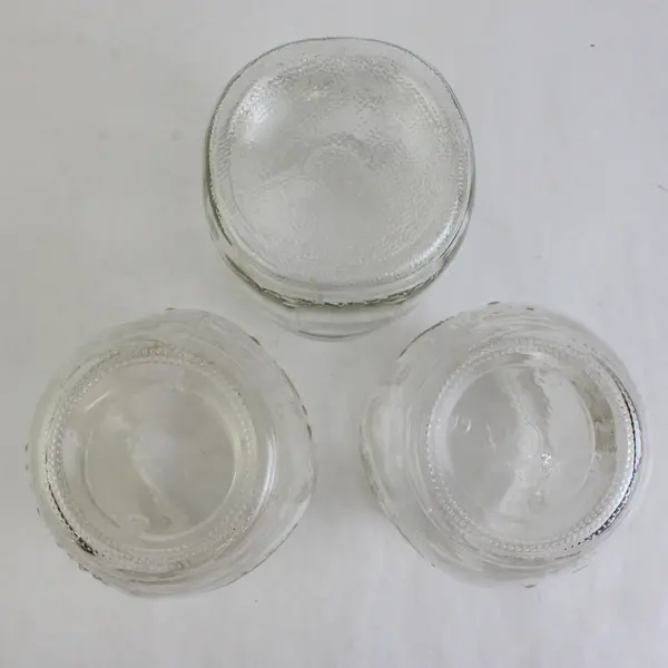 Lot of 3 Ball Mason Jars 12 oz Glass Canning Jars Without Lids or Rings