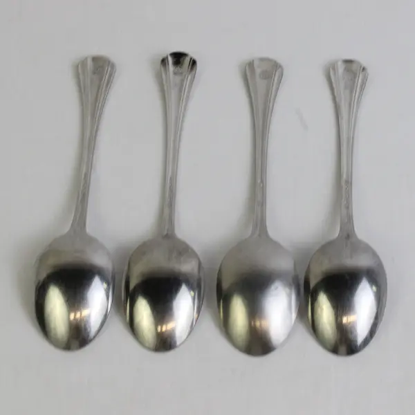 Lot of 4 Pfaltzgraff Margate (Stainless) Flatware Oval Soup Spoon 6.75" Long