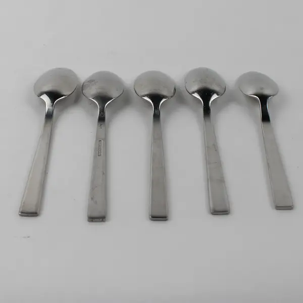 Lot Of 5 Sant Andrea Elevation (Stainless) Flatware 4 Soup Spoons & 1 Teaspoon
