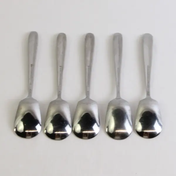 Lot Of 5 Reed & Barton Edgartown (Stainless) Flatware Oval Sugar Spoons