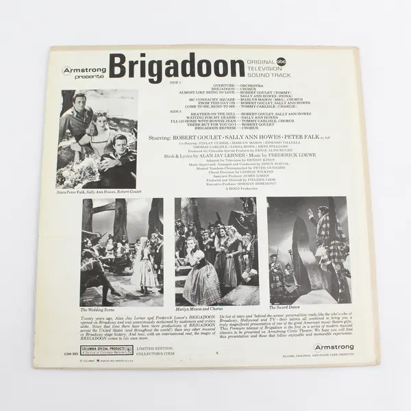 Armstrong Presents Brigadoon LP Record 1968 Limited Edition Columbia 33RPM