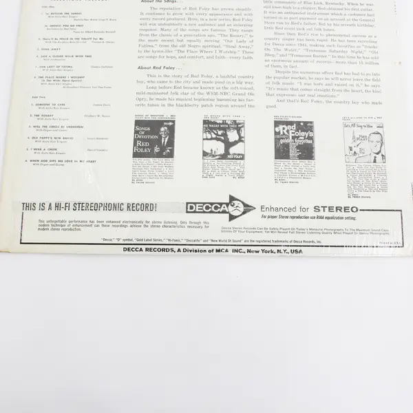 Beyond The Sunset Red Foley - Decca LP