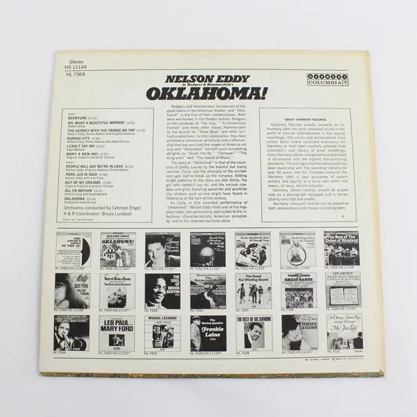 Nelson Eddy In Rodgers & Hammerstein’s “Oklahoma!” Harmony Records HS-11164