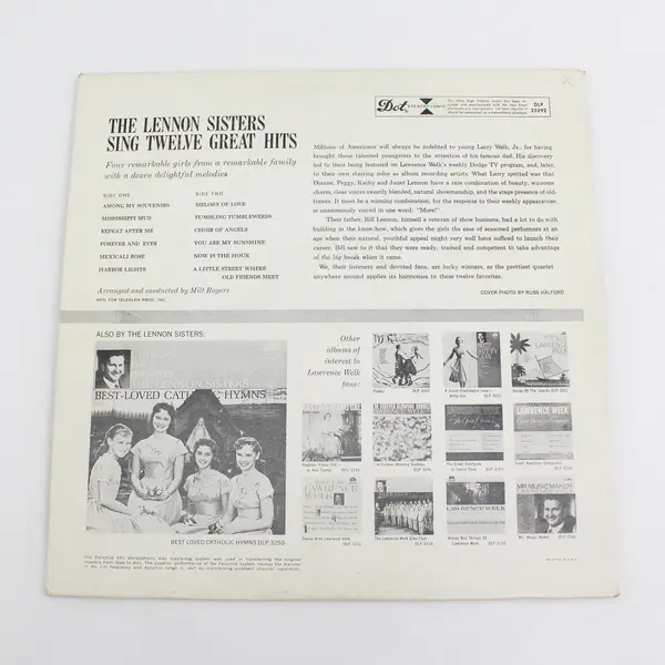 The Lennon Sisters Sing Twelve Great Hits 1960 Stereo Vinyl LP